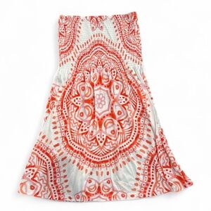 🟠 LA CLASS Strapless Red and White Dress Size Small